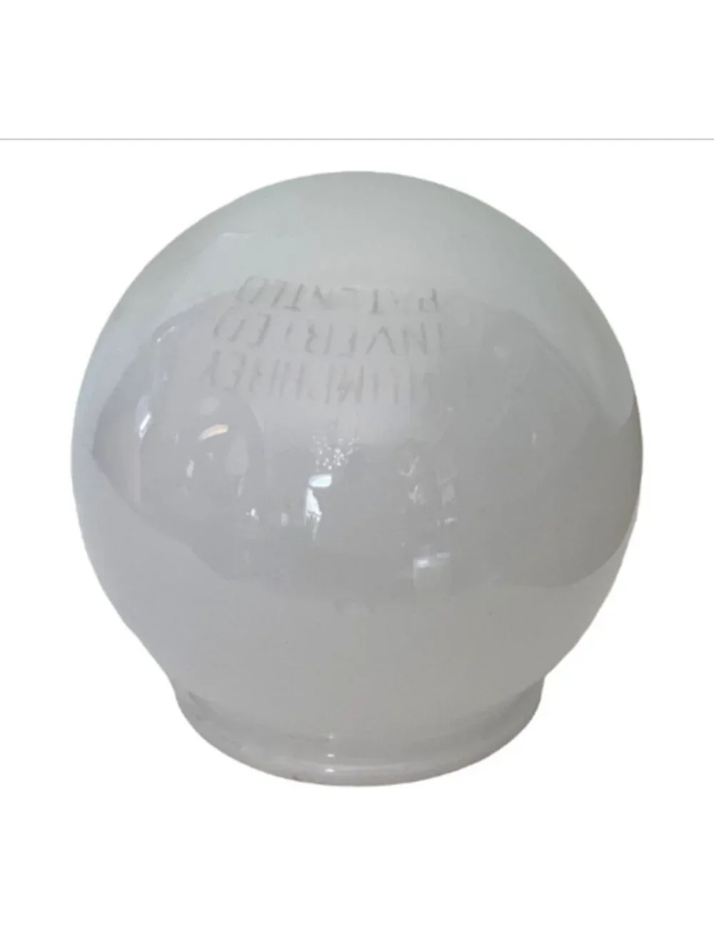 Antique Globe Humphrey Inverted Gas Lamp Globe White Glass Shade Patented Vtg 9